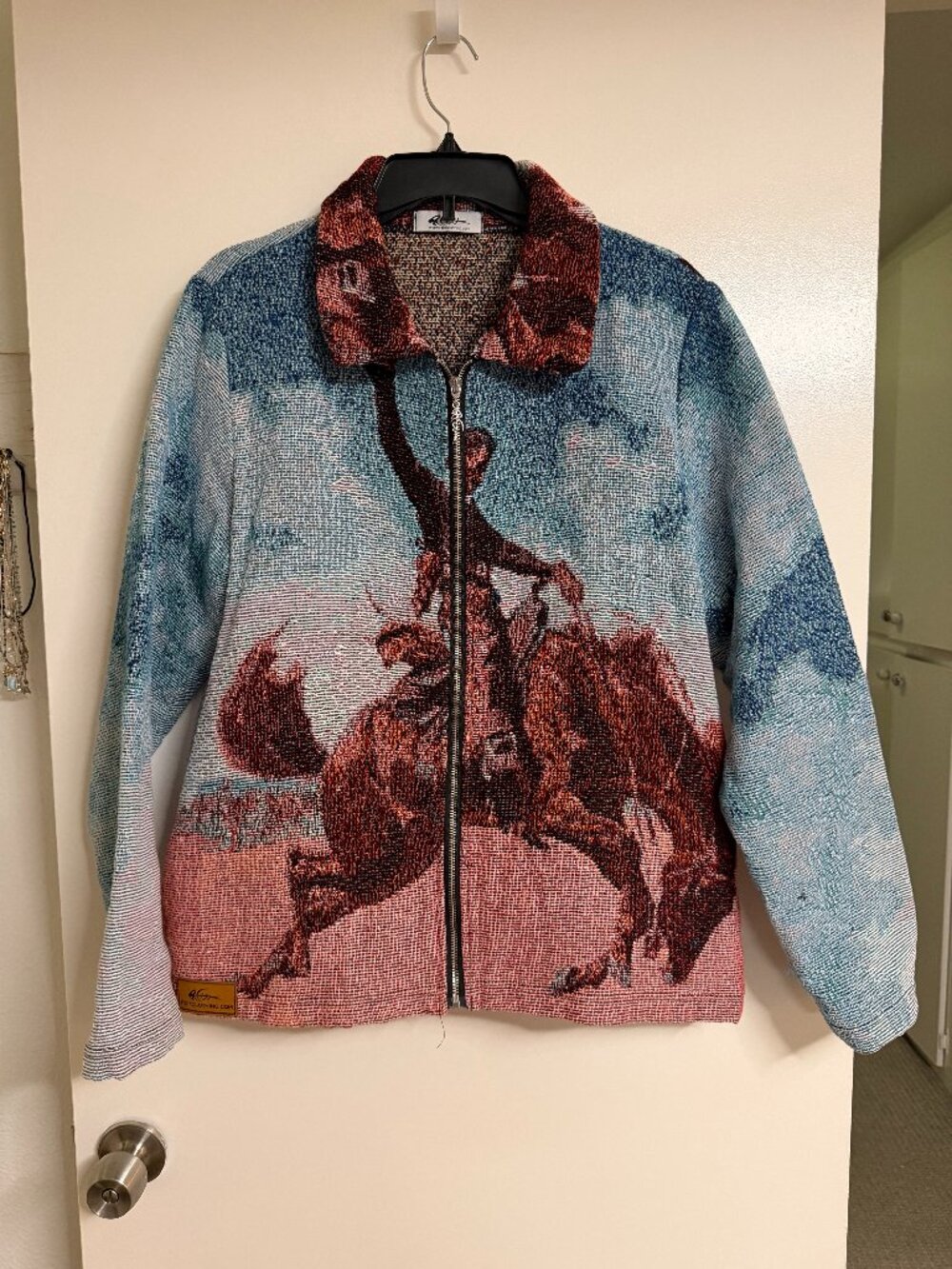 Tapestry Style Woven Cowboy Jacket NWOT